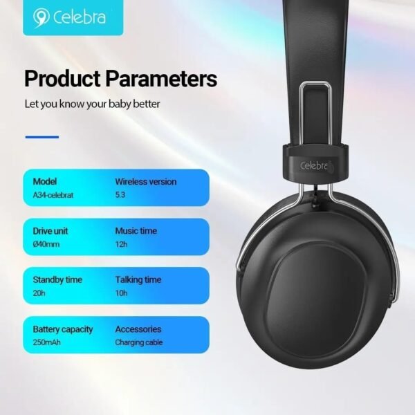⁦Celebrat Wireless headphone⁩ - الصورة ⁦4⁩